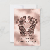 Invitation Parties scintillant d'étincelle Baby shower Pieds  (Dos)