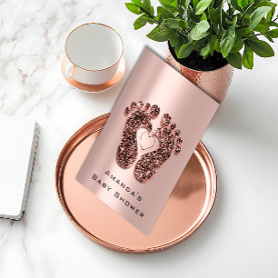 Invitation Parties scintillant d'étincelle Baby shower Pieds 