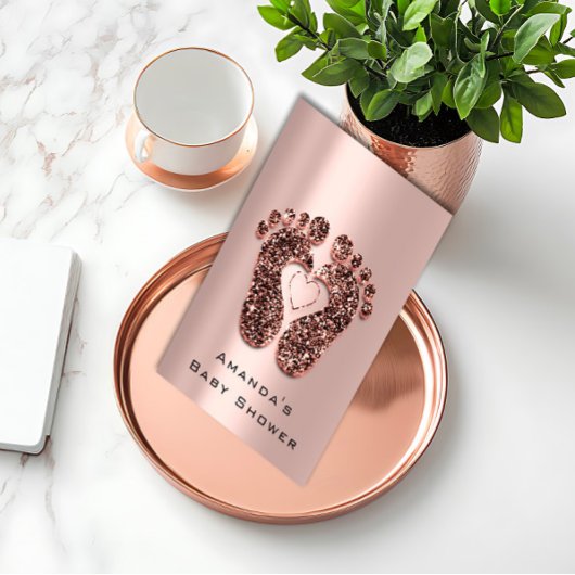 Invitation Parties scintillant d'étincelle Baby shower Pieds 