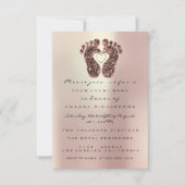 Invitation Parties scintillant d'étincelle Baby shower Pieds  (Devant)
