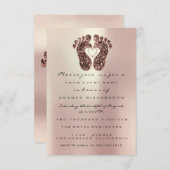 Invitation Parties scintillant d'étincelle Baby shower Pieds  (Devant / Derrière)