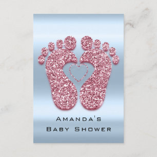 Invitation Parties scintillant d'étincelle Baby shower Pieds 