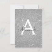 Invitation Parties scintillant d'étincelle d'argent Sweet six (Devant)