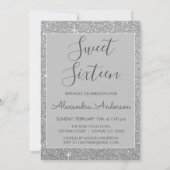 Invitation Parties scintillant d'étincelle d'argent Sweet six (Dos)