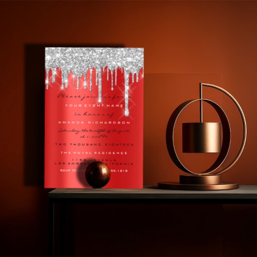 Invitation Parties scintillant d'étincelle Étincelle Argent R