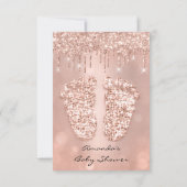 Invitation Parties scintillant d'étincelle Rose Garçon pieds (Dos)