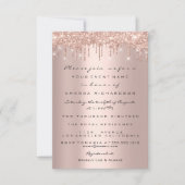 Invitation Parties scintillant d'étincelle Rose Gold Sweet 16 (Devant)