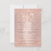 Invitation Parties scintillant d'étincelle Rose Parties scint (Devant)