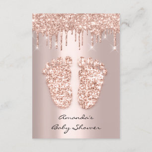Invitation Parties scintillant d'étincelle Rose Pieds de Baby