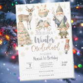 Invitation Parties scintillant d'hiver onederland merveilleux