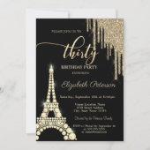 Invitation Parties scintillant, Diamants Tour Eiffel 30e anni (Devant)