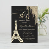 Invitation Parties scintillant, Diamants Tour Eiffel 30e anni (Debout devant)