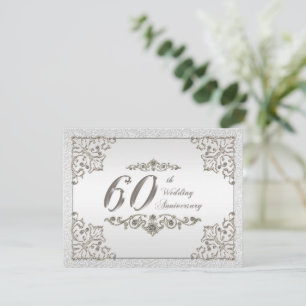 Invitation Parties scintillant Diamond 60e anniversaire Maria