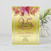 Invitation Parties scintillant Diamond Classy Fleurs d'aquare (Debout devant)