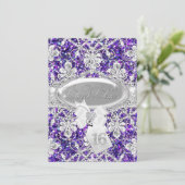 Invitation Parties scintillant Diamond violet Princess Sweet  (Debout devant)