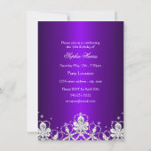 Invitation Parties scintillant Diamond violet Princess Sweet  (Dos)