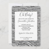 Invitation Parties scintillant d'impression Silver Black Glit (Devant)