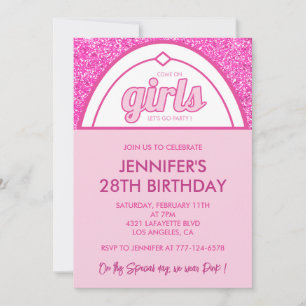 Invitation parties scintillant d'invitation de 28 ans Venez F