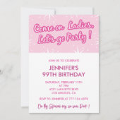 Invitation Parties scintillant d'invitations de 99e anniversa (Devant)