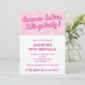 Invitation Parties scintillant d'invitations de 99e anniversa (Debout devant)