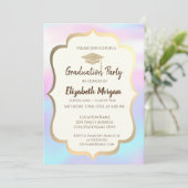 Invitation Parties scintillant Diplôme Cap Holographique Part (Debout devant)
