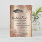 Invitation Parties scintillant, Diplôme de Casquette de grade (Debout devant)