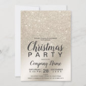 Invitation Parties scintillant d'ivoire de la perle de Noël (Devant)