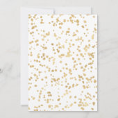 Invitation Parties scintillant d'or 13ème anniversaire Script (Dos)
