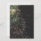 Invitation Parties scintillant d'or 2025 Feu d'or de la veill (Dos)