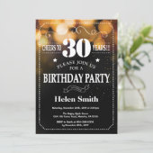 Invitation Parties scintillant d'or 30e anniversaire Invitati (Debout devant)
