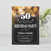 Invitation Parties scintillant d'or 50e anniversaire Invitati (Debout devant)