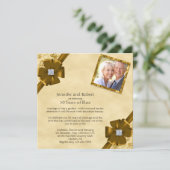 Invitation Parties scintillant d'or 50e anniversaire Mariage (Debout devant)