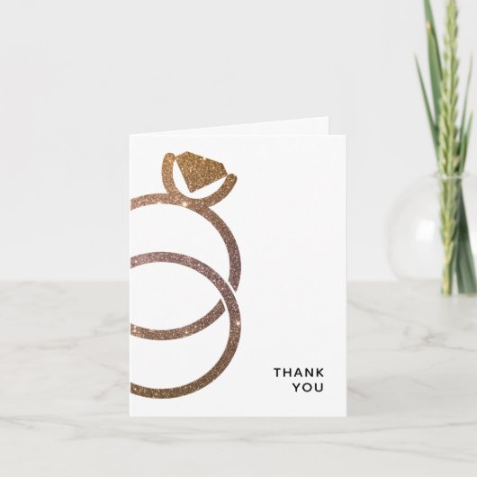 Invitation Parties scintillant d'or Anneaux empilés Mariage m (Devant)