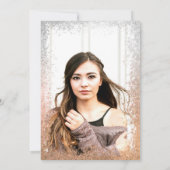 Invitation Parties scintillant d'or argent Ombre Halo Diplôme (Dos)