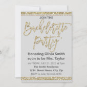 Invitation Parties scintillant d'or Bachelorette Party Invita (Devant)