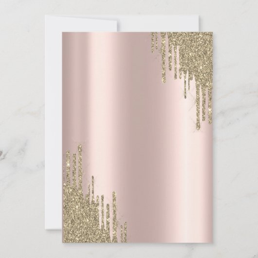 Invitation Parties scintillant d'or Ballons Rose Gold Sweet 1 (Dos)
