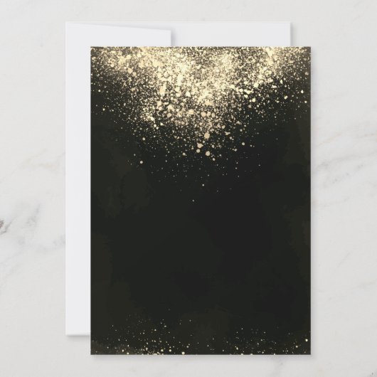 Invitation Parties scintillant d'or, Balloons Confetti Retrai (Dos)