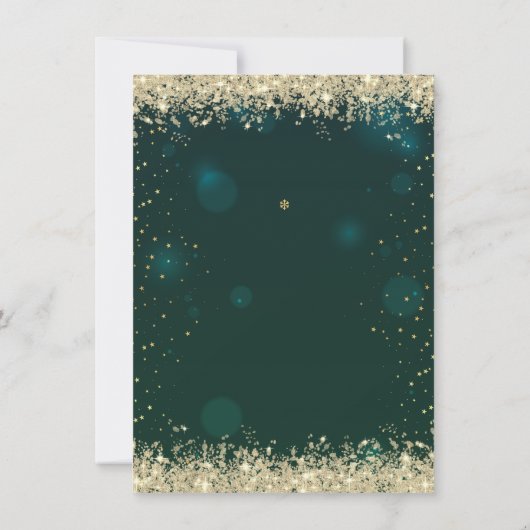 Invitation Parties scintillant d'or Balloons Confetti Vert 75 (Dos)