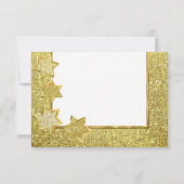 Invitation Parties scintillant d'or bat mitzvah Stars (Dos)
