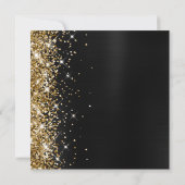 Invitation Parties scintillant d'or Black Ombre Foil 30e anni (Dos)