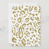 Invitation Parties scintillant d'or blanc Cheetah Leopard Swe (Dos)