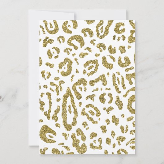 Invitation Parties scintillant d'or blanc Cheetah Leopard Swe (Dos)