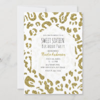 Parties scintillant d'or blanc Cheetah Leopard Swe