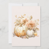 Invitation Parties scintillant d'or blanc d'automne Citrouill (Dos)