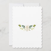 Invitation Parties scintillant d'or Blanc Floral Mis Quince Q (Dos)