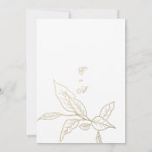 Invitation Parties scintillant d'or blanc simple et élégant m (Dos)