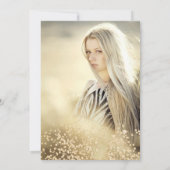 Invitation parties scintillant d'or bleu marine photo tiara Q (Dos)