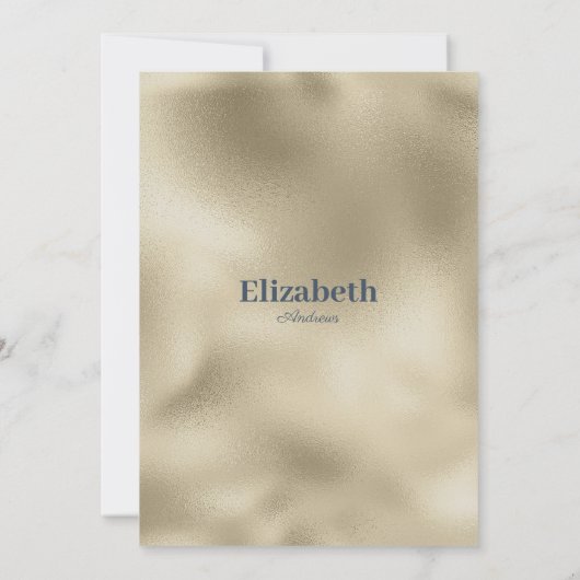 Invitation Parties scintillant d'or bleu mauve goutte Fête de (Dos)