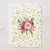 Invitation Parties scintillant d'or Blush rose 20e anniversai (Dos)