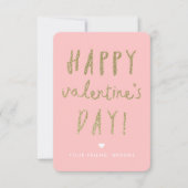 Invitation Parties scintillant d'or Bonne Saint Valentin (Devant)